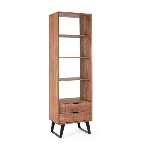 Bibliothèque Bois Massif pour Salon Contemporain