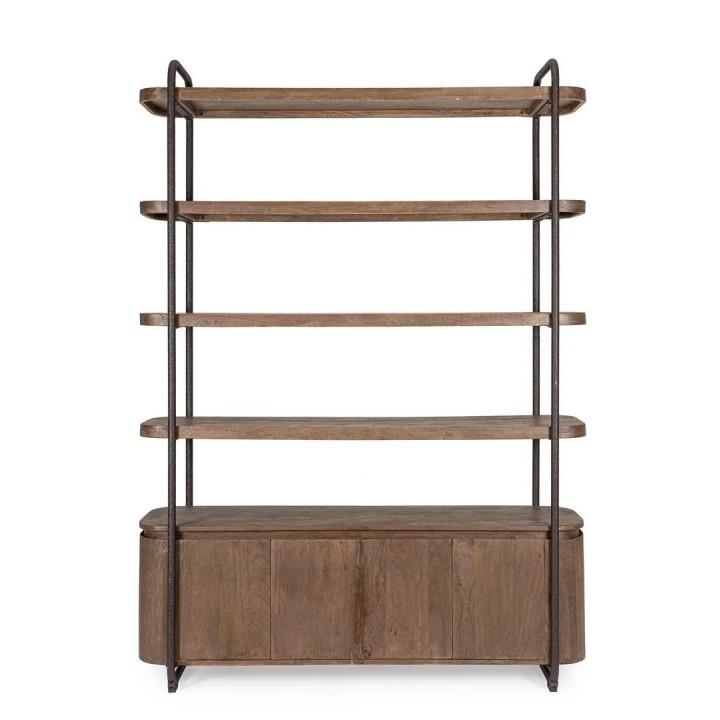 Bibliothèque bois massif Elswick 4P : un must-have contemporain pou...