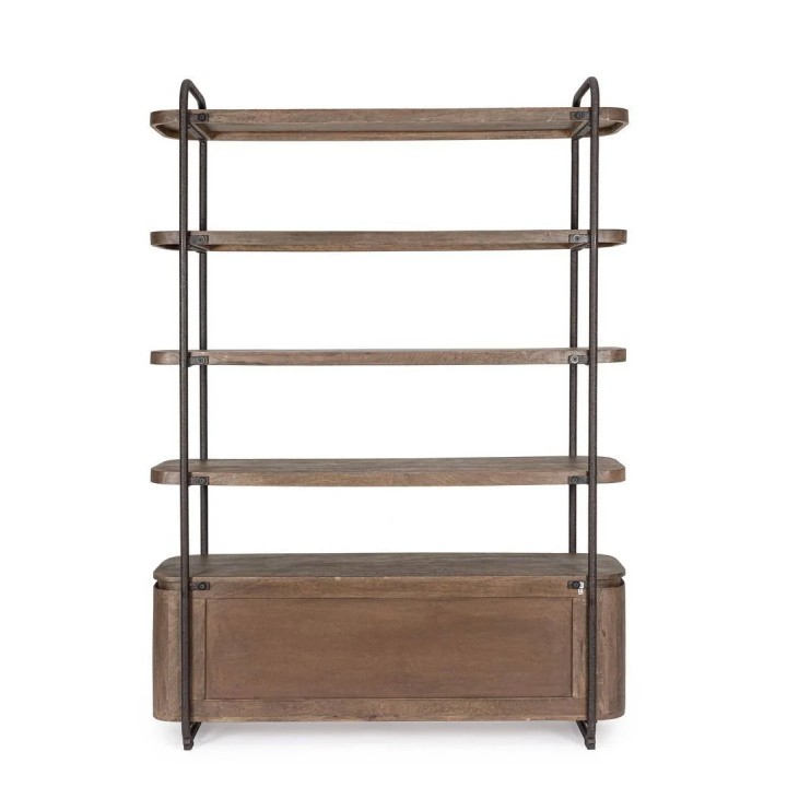 Bibliothèque bois massif Elswick 4P : un must-have contemporain pou...