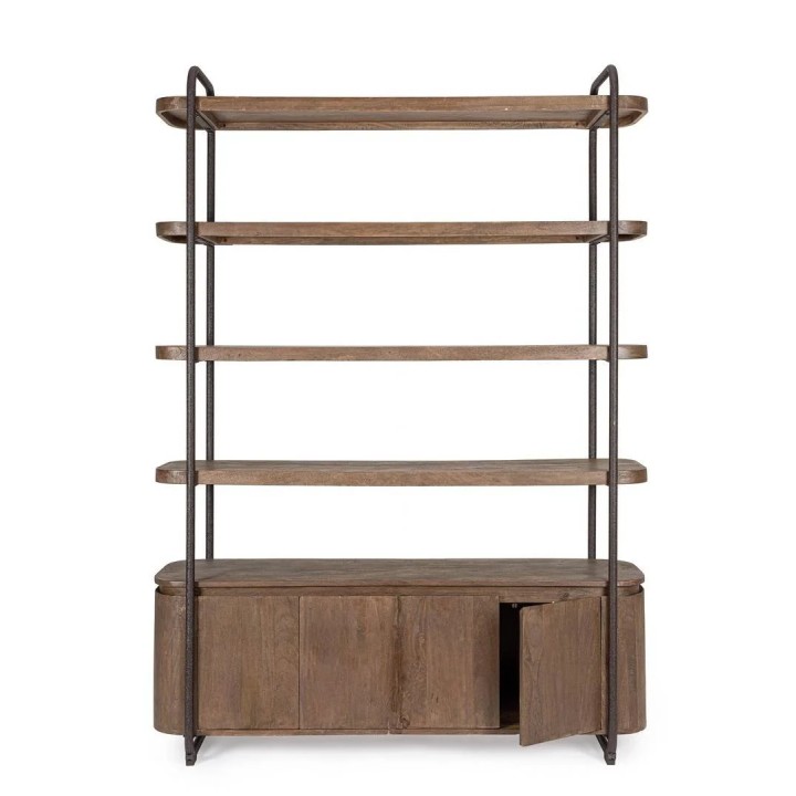 Bibliothèque bois massif Elswick 4P : un must-have contemporain pou...