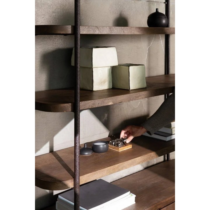 Bibliothèque bois massif Elswick 4P : un must-have contemporain pou...