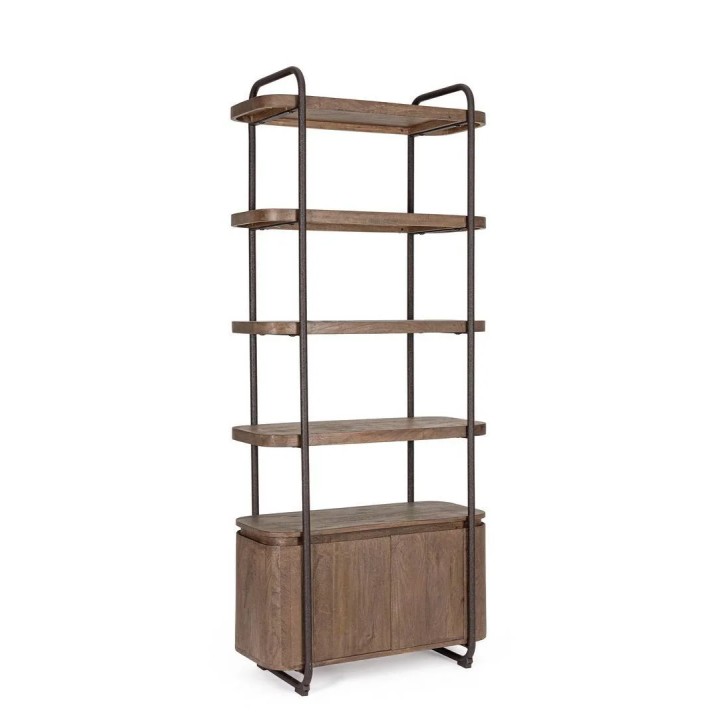 Bibliothèque en bois contemporaine élégante 2 places