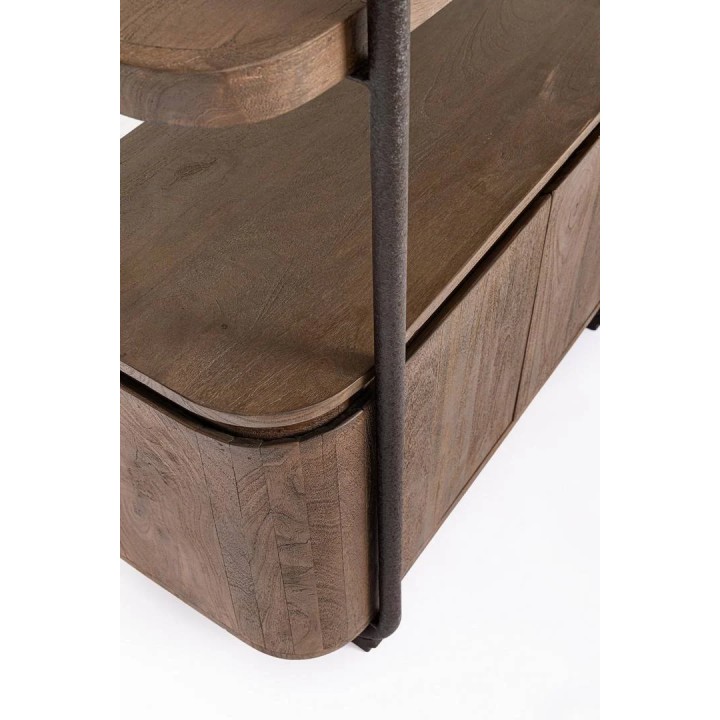 Bibliothèque en bois contemporaine élégante 2 places