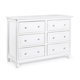 Commode en bois contemporaine à 6 tiroirs