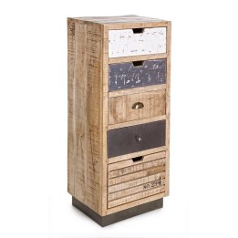 Chiffonnière 5T Tudor en bois massif, signature d'un style contempo...