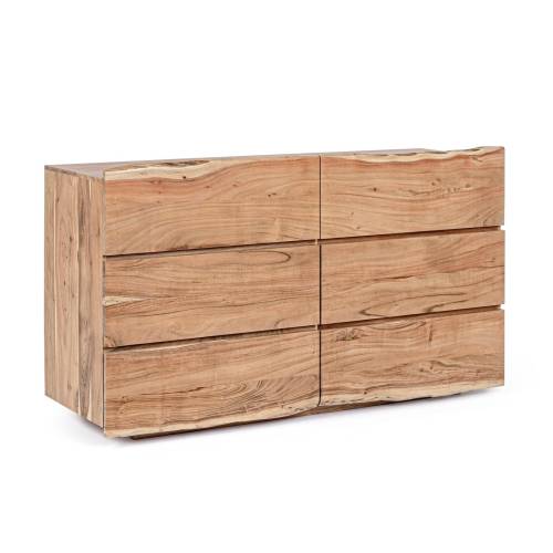 Rangement 6T en Bois Massif pour Chambre