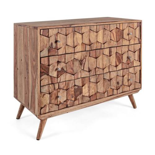 COMMODE 3T BOIS POUR CHAMBRE