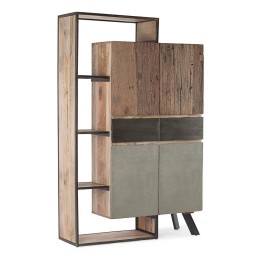 Meuble 2volets-2tiroirs en bois contemporain moderne