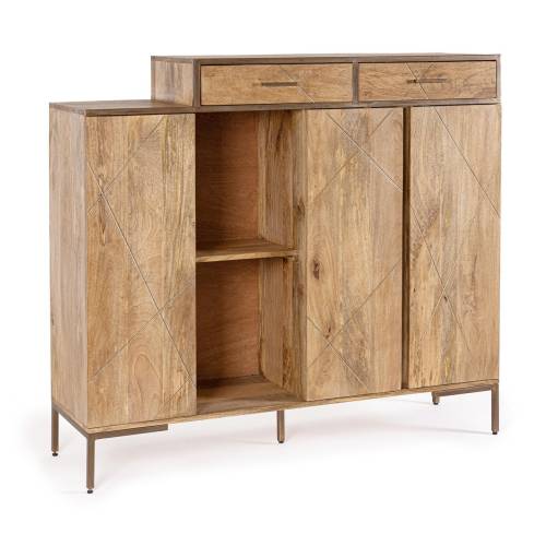 Commode Haute en Bois Salle à Manger