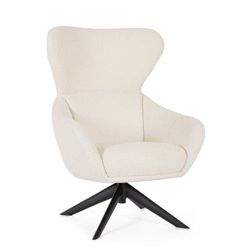 Fauteuil Pivotal en Bois Massif pour Salon Contemporain