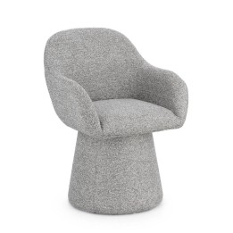Fauteuil pivotant en bois, design contemporain, confort absolu