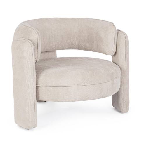 FAUTEUIL BEIGE en Bois pour Salon