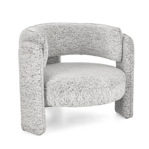 FAUTEUIL AISHA GRIS MÉLANGE en Bois Salon