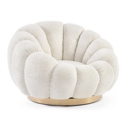 Fauteuil Pivotal en Bois Massif pour Salon