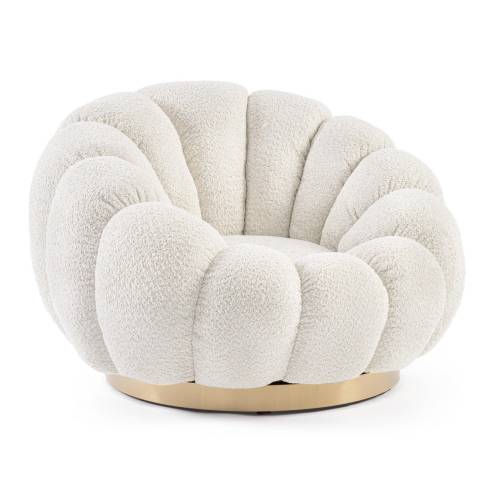 Fauteuil Pivotal en Bois Massif pour Salon
