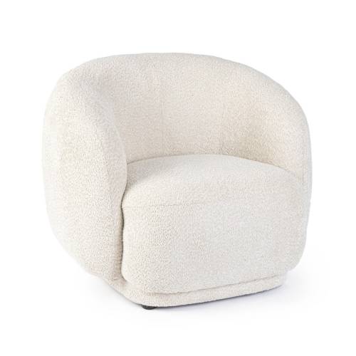 FAUTEUIL EN BOIS MASSIF TECLA NATUREL POUR SALON