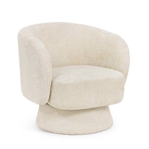 FAUTEUIL PIVOTANT SHELL EN BOIS MASSIF pour Salon