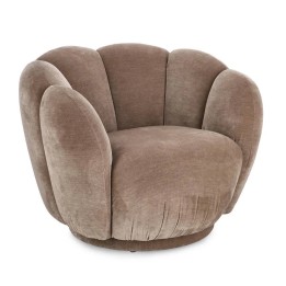 FAUTEUIL TULIP BISCUIT en Bois pour Salon