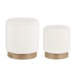 Pouf Coffre Bois pour Salon Contemporain