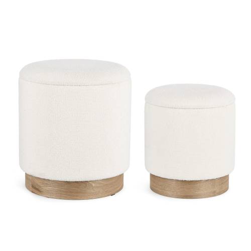 Pouf Coffre Bois pour Salon Contemporain