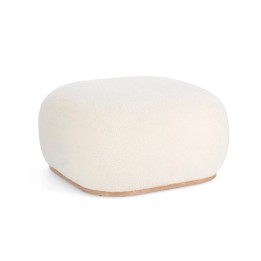 Pouf Carré Bois Massif pour Salon Contemporain.