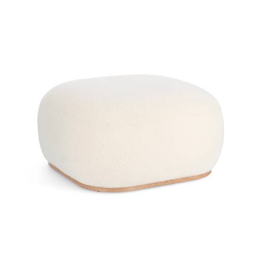 Pouf Carré Bois Massif pour Salon Contemporain.