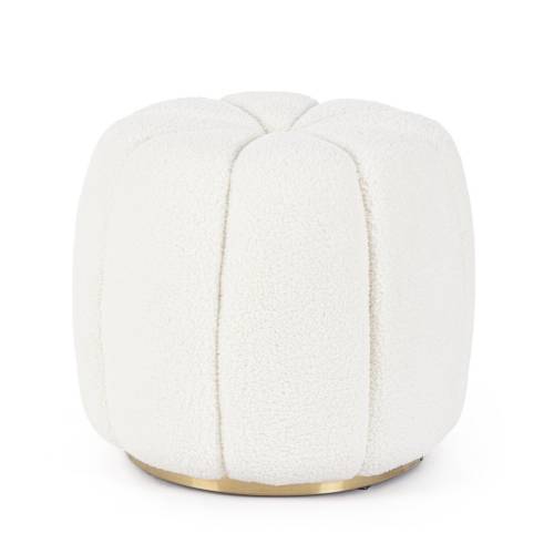 Pouf en Bois Massif pour Salon Contemporain