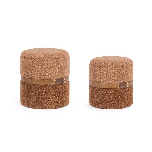 Pouf en Bois Ac-rangement pour Salon