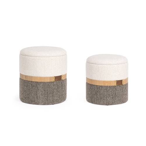 Pouf de Rangement en Bois pour Salon
