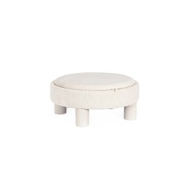 Pouf en Bois Massif pour Salon Contemporain