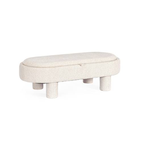 Pouf en Bois Massif pour Canapé