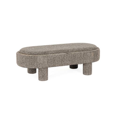 Pouf en Bois Massif pour Canapé Contemporain