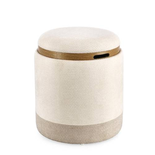 Pouf en Bois Massif pour Canapé