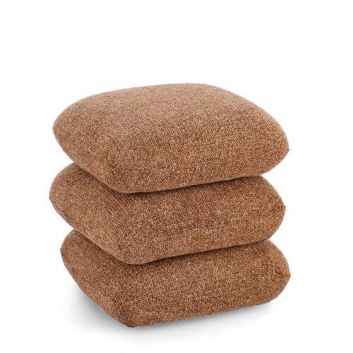 Pouf Terre Cuit en Bois Salon Contemporain