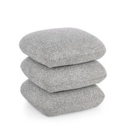 Pouf en bois massif pour salon contemporain