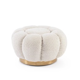 Pouf en Bois Naturel pour Canapé