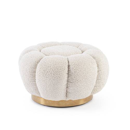 Pouf en Bois Naturel pour Canapé