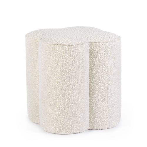 Pouf Cointa Naturel en Bois pour Salon Contemporain