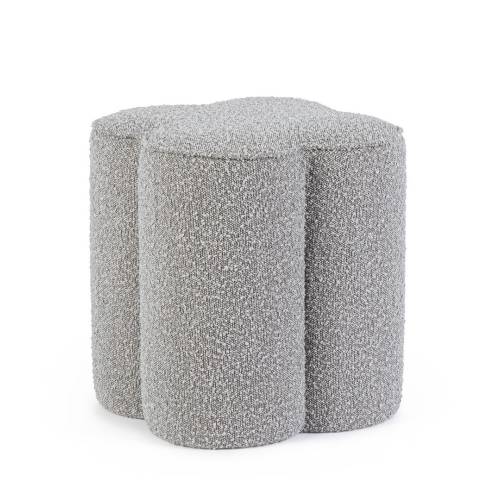 Pouf Cointa Gris en Bois pour Salon Contemporain.