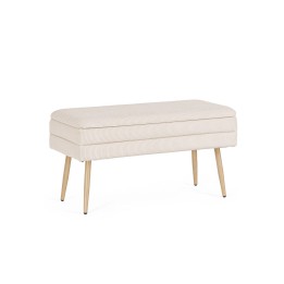 Banc Coffre en Bois Blanc pour Entrée