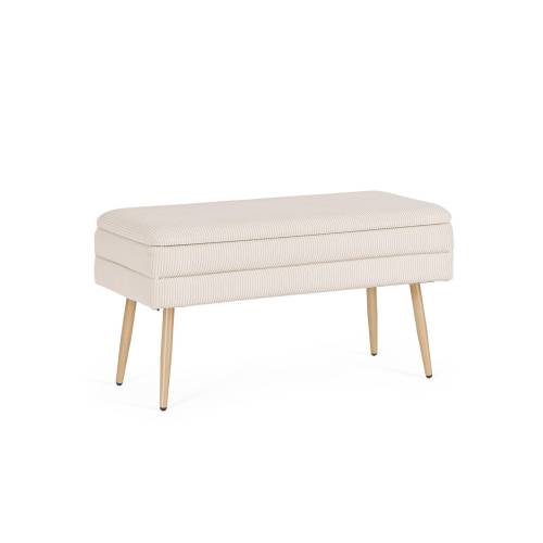 Banc Coffre en Bois Blanc pour Entrée