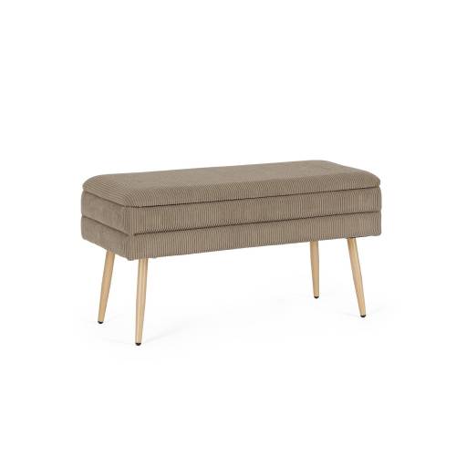 Banc Coffre en Bois Taupe pour Entrée