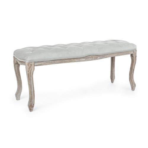 Banc Gris en Bois Massif pour Entrée