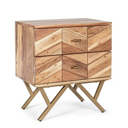 Table de chambre 2T Raida en bois massif Cette table de chambre Rai...