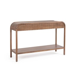Console bois massif contemporaine signature.