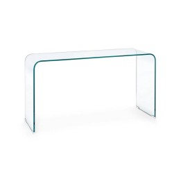 Console en bois rectangulaire avec verre Iride, signature de style ...