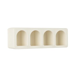 Étagère contemporaine en bois massif blanche rectangulaire Cette ét...