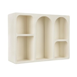 Étagère Creamy Rect Blanc 80X60H en Bois avec Style Contemporain