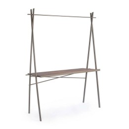 Table expositeur rectangulaire 1étagère en bois massif contemporain...
