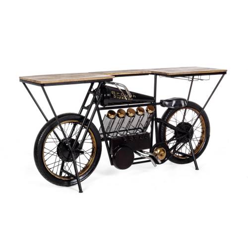 Console Bar Moto en Bois pour Salle à Manger